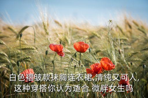 白色褶皱款抹胸连衣裙,清纯又可人,这种穿搭你认为适合 微胖女生吗