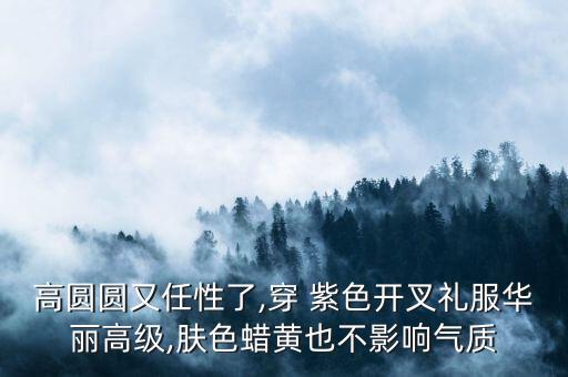 高圆圆又任性了,穿 紫色开叉礼服华丽高级,肤色蜡黄也不影响气质