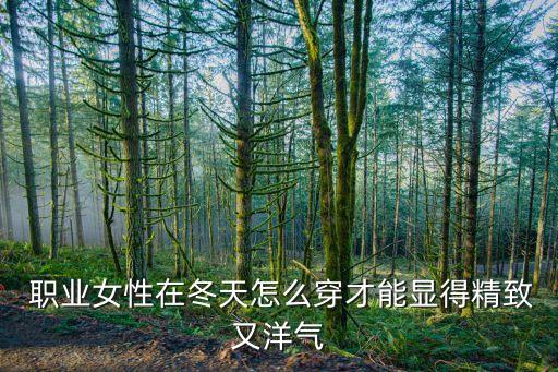  职业女性在冬天怎么穿才能显得精致又洋气