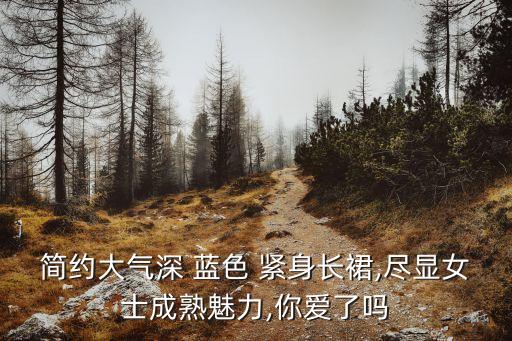 简约大气深 蓝色 紧身长裙,尽显女士成熟魅力,你爱了吗