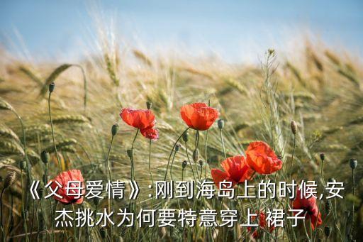《父母爱情》:刚到海岛上的时候,安杰挑水为何要特意穿上 裙子
