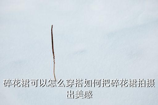 碎花裙可以怎么穿搭如何把碎花裙拍摄出美感