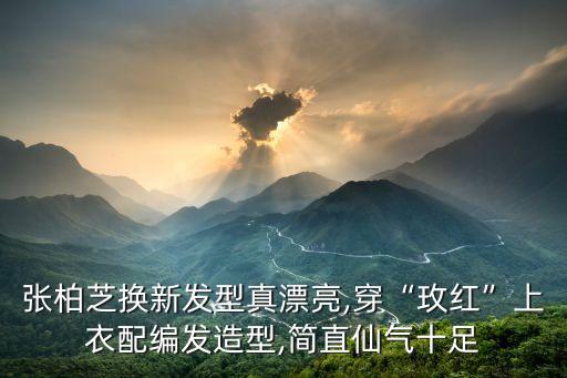 张柏芝换新发型真漂亮,穿“玫红”上衣配编发造型,简直仙气十足