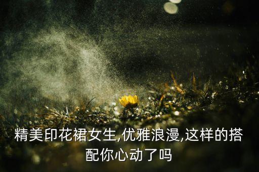 精美印花裙女生,优雅浪漫,这样的搭配你心动了吗