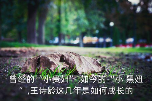 曾经的“小贵妇”,如今的“小 黑妞”,王诗龄这几年是如何成长的