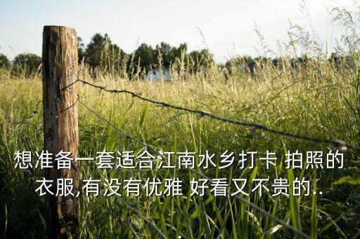 想准备一套适合江南水乡打卡 拍照的衣服,有没有优雅 好看又不贵的...