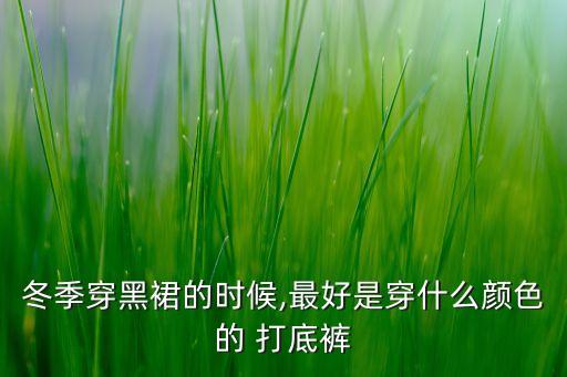 冬季穿黑裙的时候,最好是穿什么颜色的 打底裤