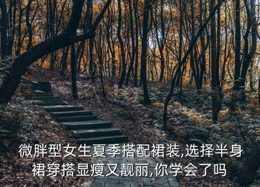  微胖型女生夏季搭配裙装,选择半身裙穿搭显瘦又靓丽,你学会了吗