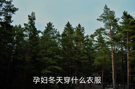 孕妇冬天穿什么衣服