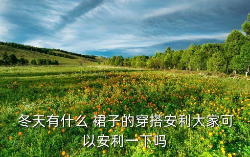  冬天有什么 裙子的穿搭安利大家可以安利一下吗