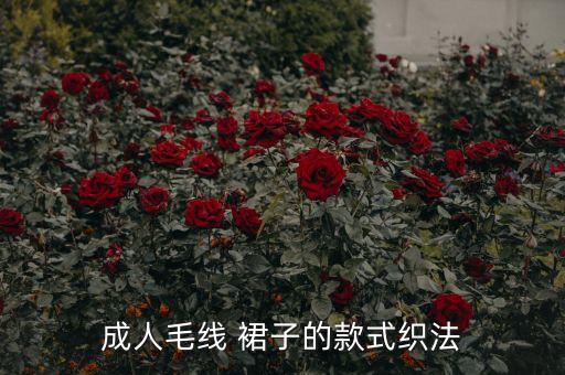 成人毛线 裙子的款式织法