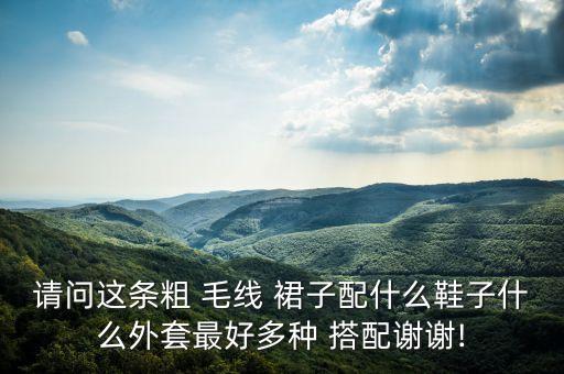 请问这条粗 毛线 裙子配什么鞋子什么外套最好多种 搭配谢谢!