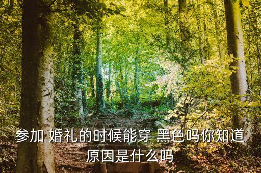 参加 婚礼的时候能穿 黑色吗你知道原因是什么吗