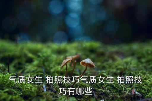 气质女生 拍照技巧气质女生 拍照技巧有哪些