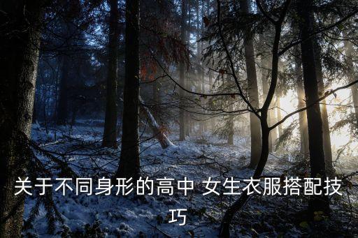 关于不同身形的高中 女生衣服搭配技巧