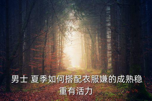  男士 夏季如何搭配衣服嫌的成熟稳重有活力