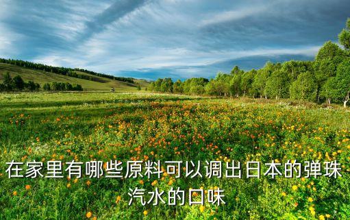 在家里有哪些原料可以调出日本的弹珠 汽水的口味