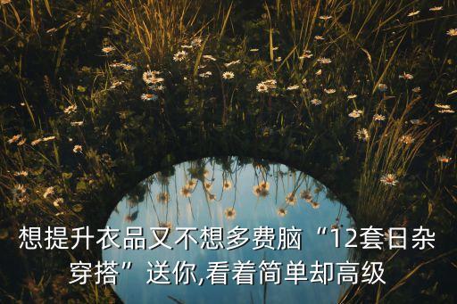 想提升衣品又不想多费脑“12套日杂穿搭”送你,看着简单却高级