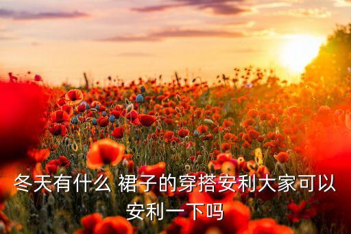 冬天有什么 裙子的穿搭安利大家可以安利一下吗