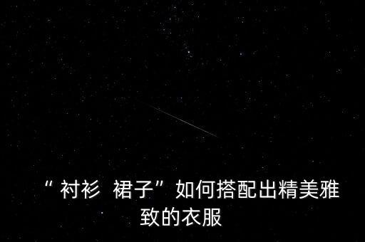 “ 衬衫  裙子”如何搭配出精美雅致的衣服