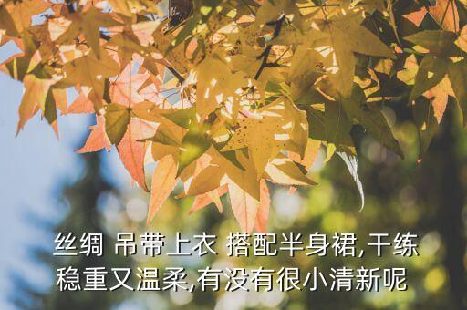  丝绸 吊带上衣 搭配半身裙,干练稳重又温柔,有没有很小清新呢